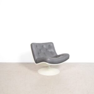 Artifort F976 Fauteuil Grijs Leer
