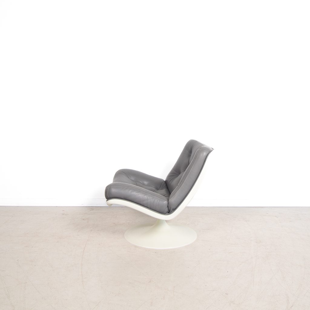 Artifort F976 Fauteuil Grijs Leer - Image 2