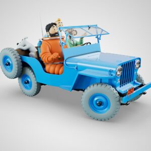 Kuifje op de Maan De blauwe Jeep CJ2A schaal 1/8