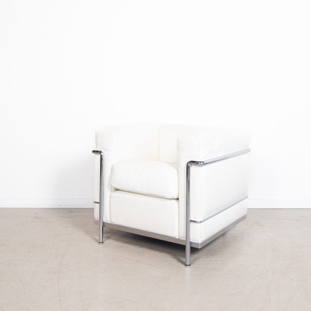 Cassina LC2 Fauteuil Wit Leer - Image 3