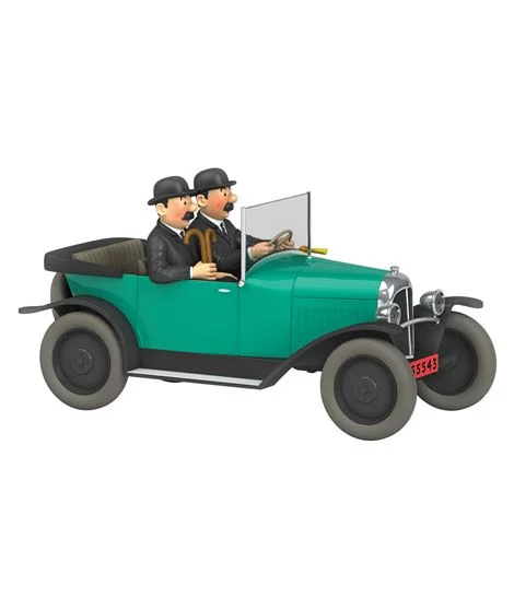 Kuifje auto 1:24 De Citroën 5CV van de Janssens