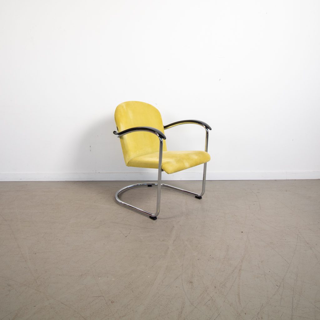 Gispen 414 Fauteuil Geel Stof
