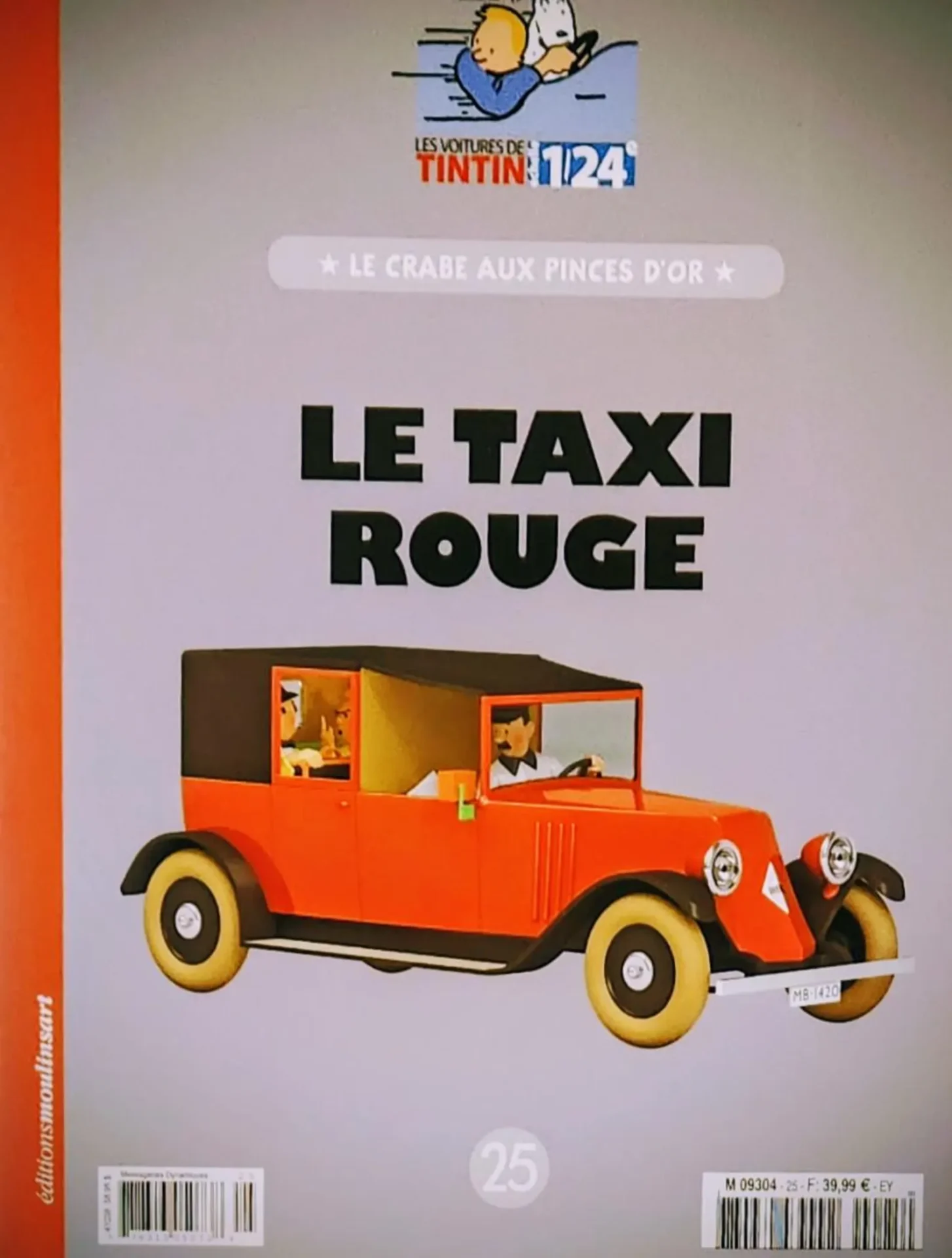 Kuifje auto 1:24 #25 De rode Renault taxi uit De krab met de gulden scharen - Image 3
