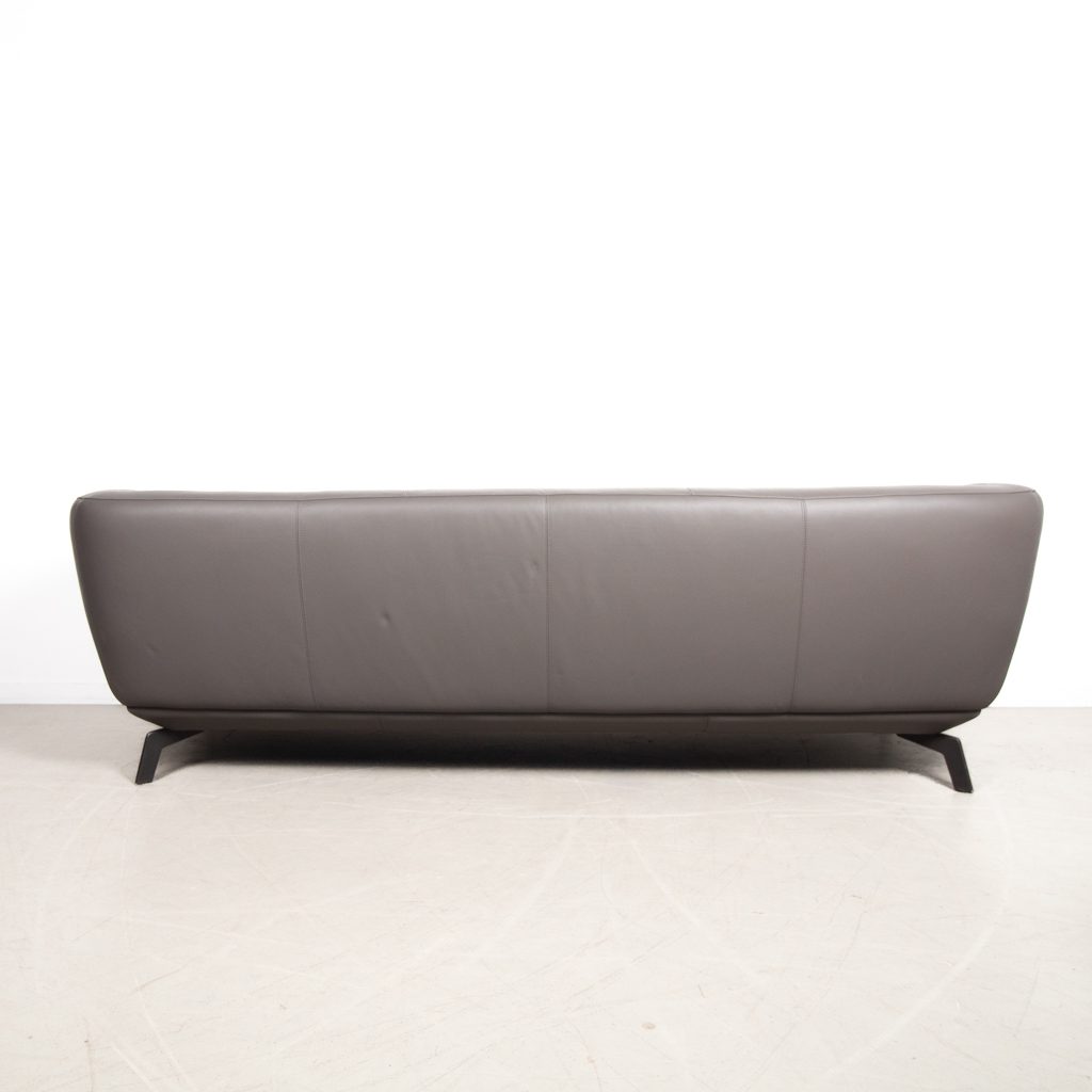 Leolux Flint Bank 3,5-Zits Grijs Leer - Image 3