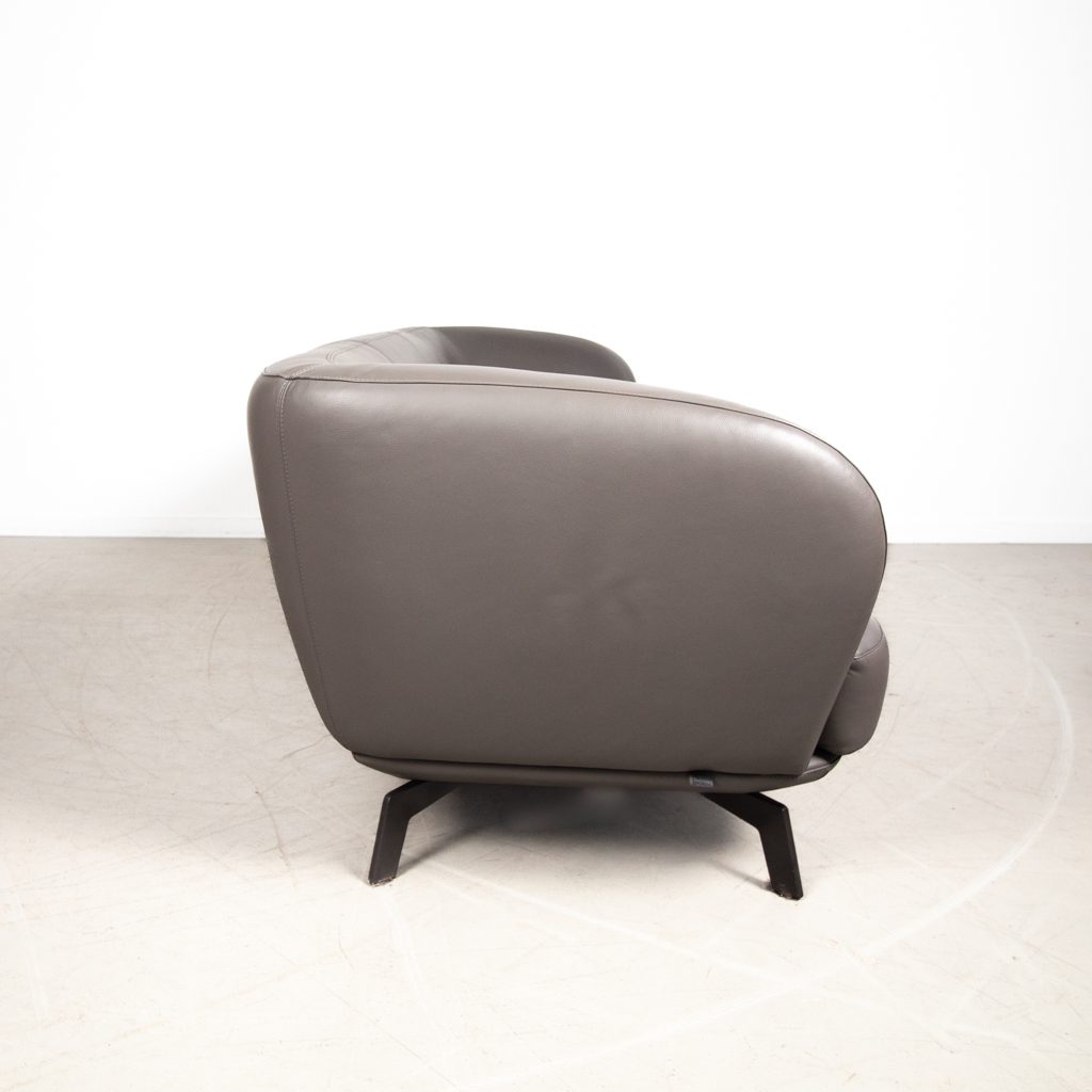 Leolux Flint Bank 3,5-Zits Grijs Leer - Image 2