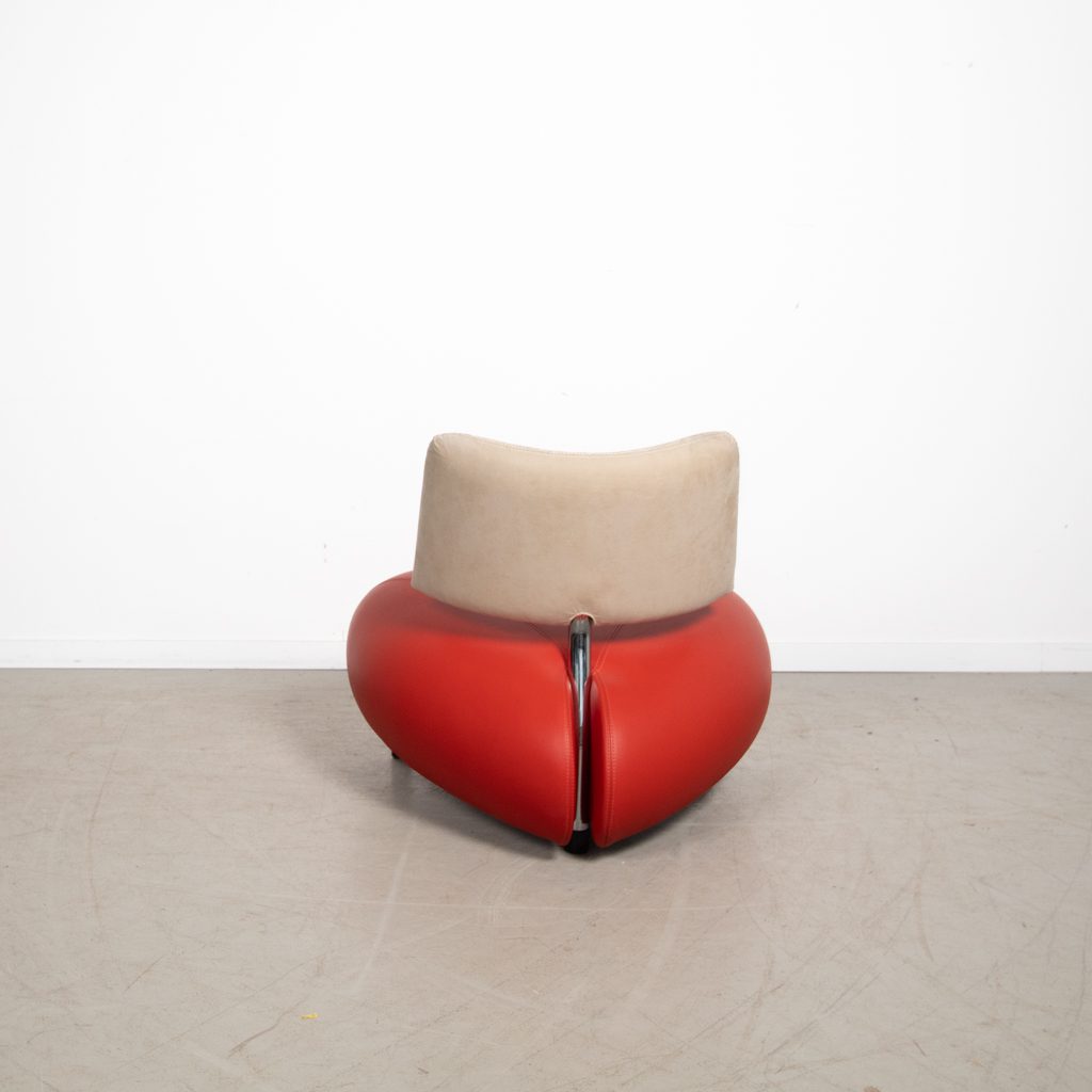 Leolux Pallone Pa Fauteuil Rood Leer - Image 2