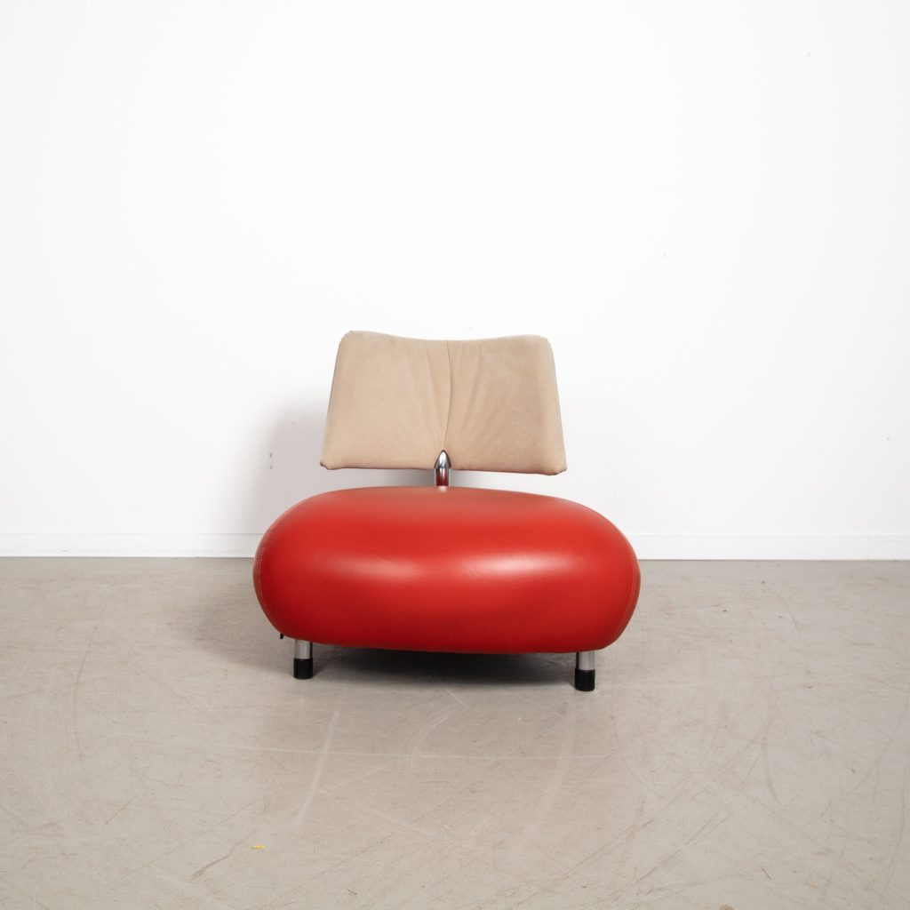 Leolux Pallone Pa Fauteuil Rood Leer - Image 3