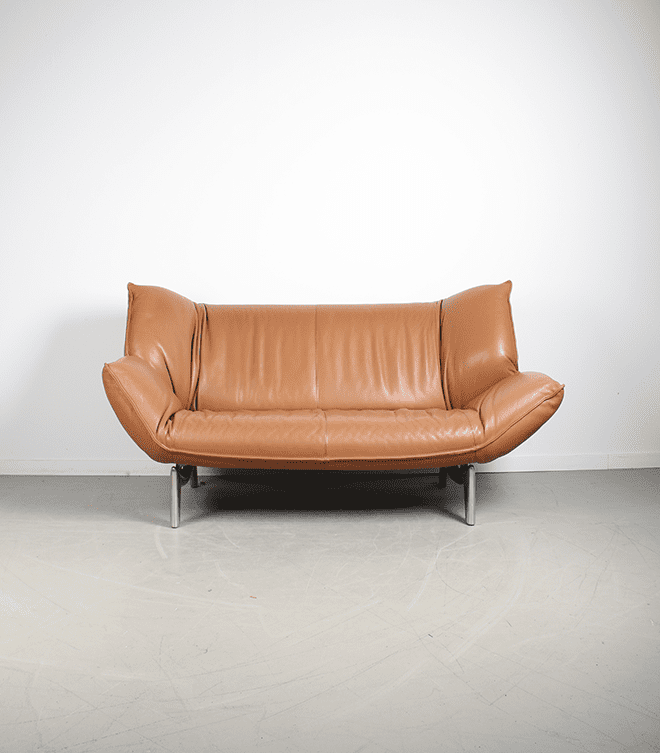 Leolux Tango Bank 2-Zits Cognac Leer