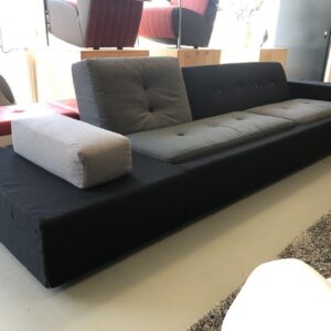 Vitra Polder Sofa Bank XXL Zwart/Grijs Stof