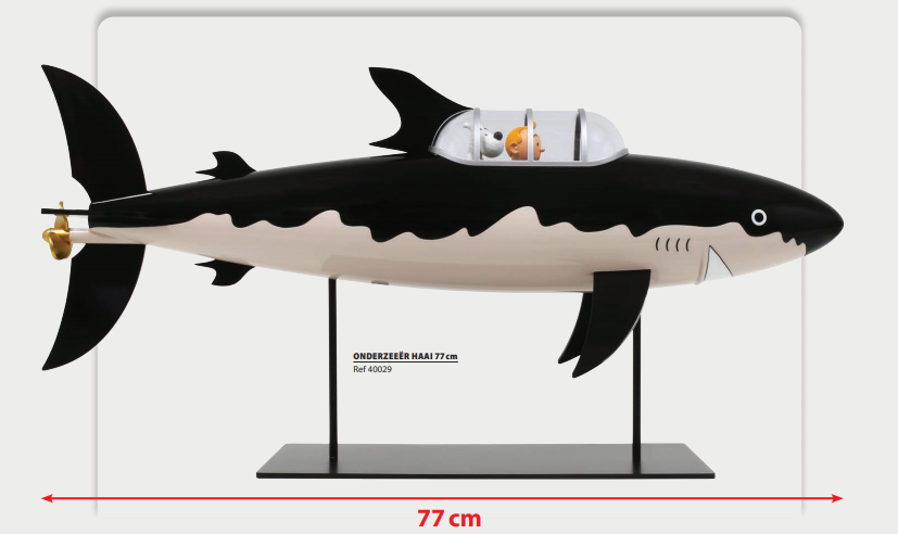 Kuifje Bobby Haai in Duikboot 77 cm Nieuw - Image 3