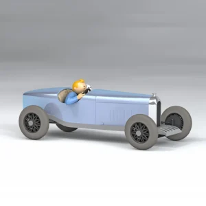 Kuifje Moulinsart Auto 1/24 - De Amilcar van de Sovjets met Bobbie- Tintin