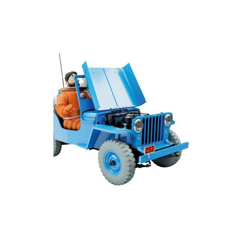 Kuifje op de Maan De blauwe Jeep CJ2A schaal 1/8 - Image 5