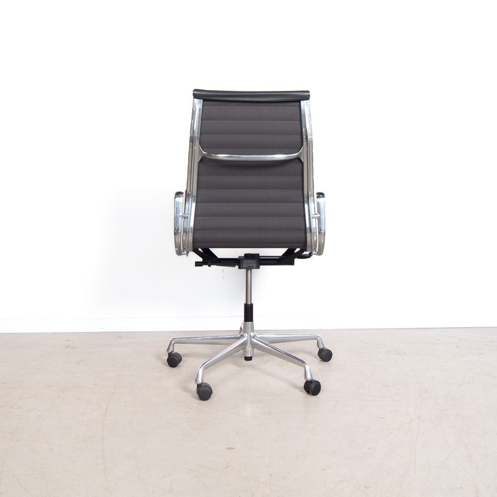 Vitra EA 119 Bureaustoel Donkergrijs Leer - Aluminium - Image 4