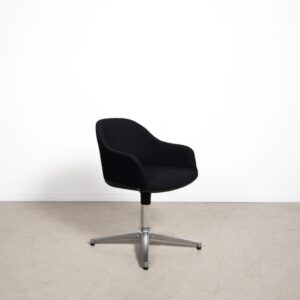 Vitra Softshell Stoel Zwart Stof - Chroom