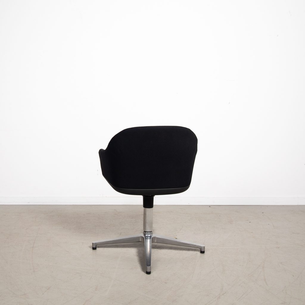 Vitra Softshell Stoel Zwart Stof - Chroom - Image 2