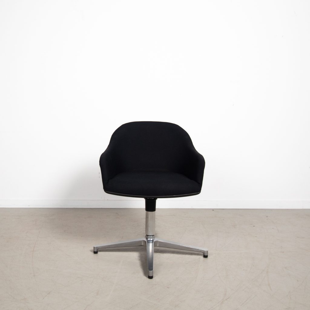 Vitra Softshell Stoel Zwart Stof - Chroom - Image 3