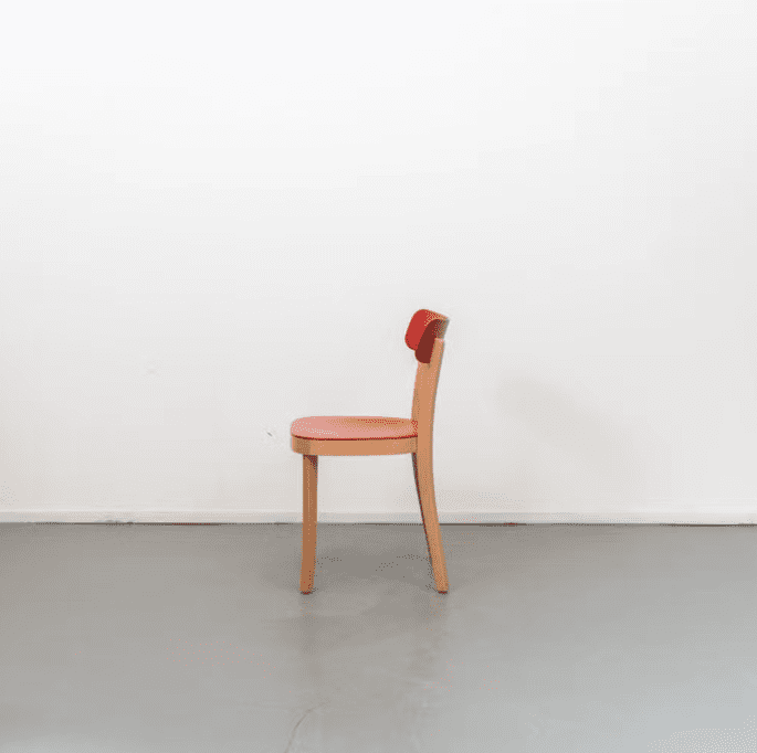 Vitra Basel Stoel Rood Hout - Image 4