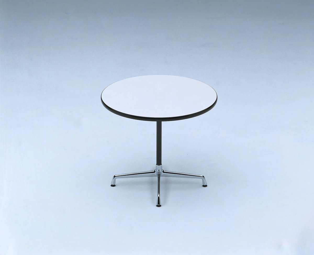 Vitra Eames Contract Tafel Kunststof Ø90 cm - Chroom